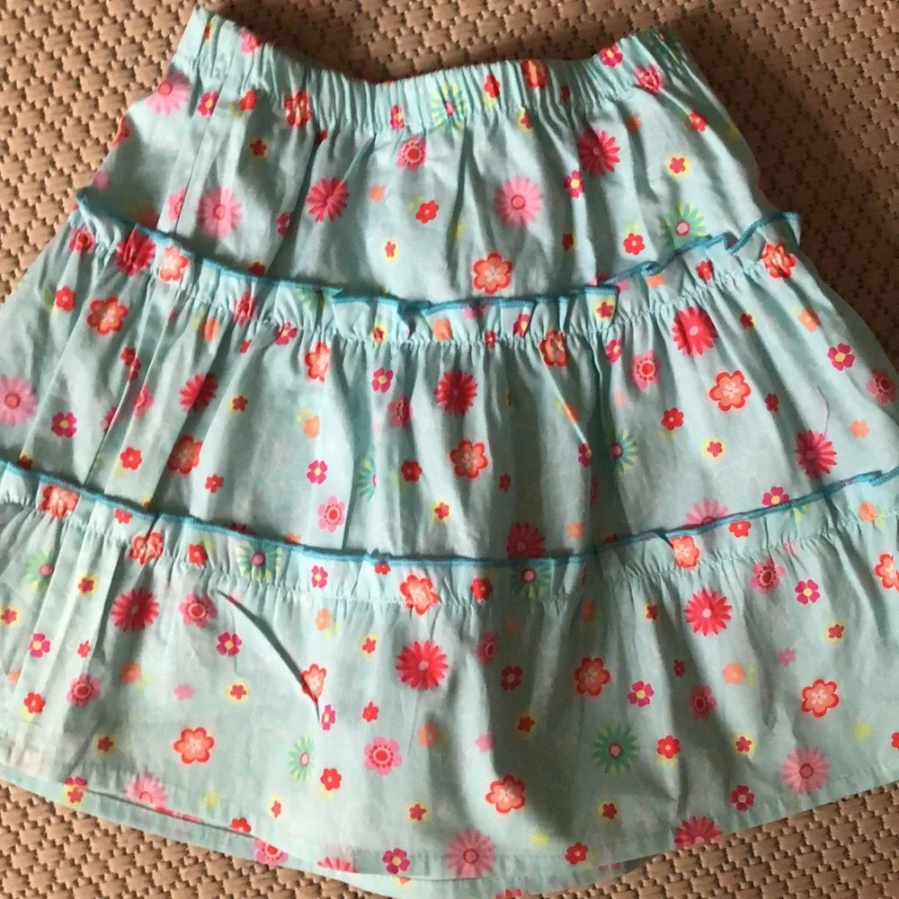 Skirt toddler girls new size 3T cotton elastic waist floral Disney